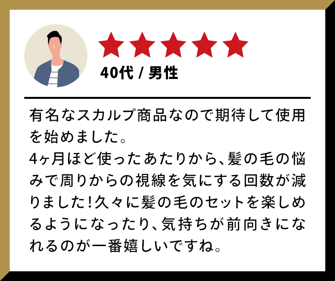 ★★★★★|40代・男性